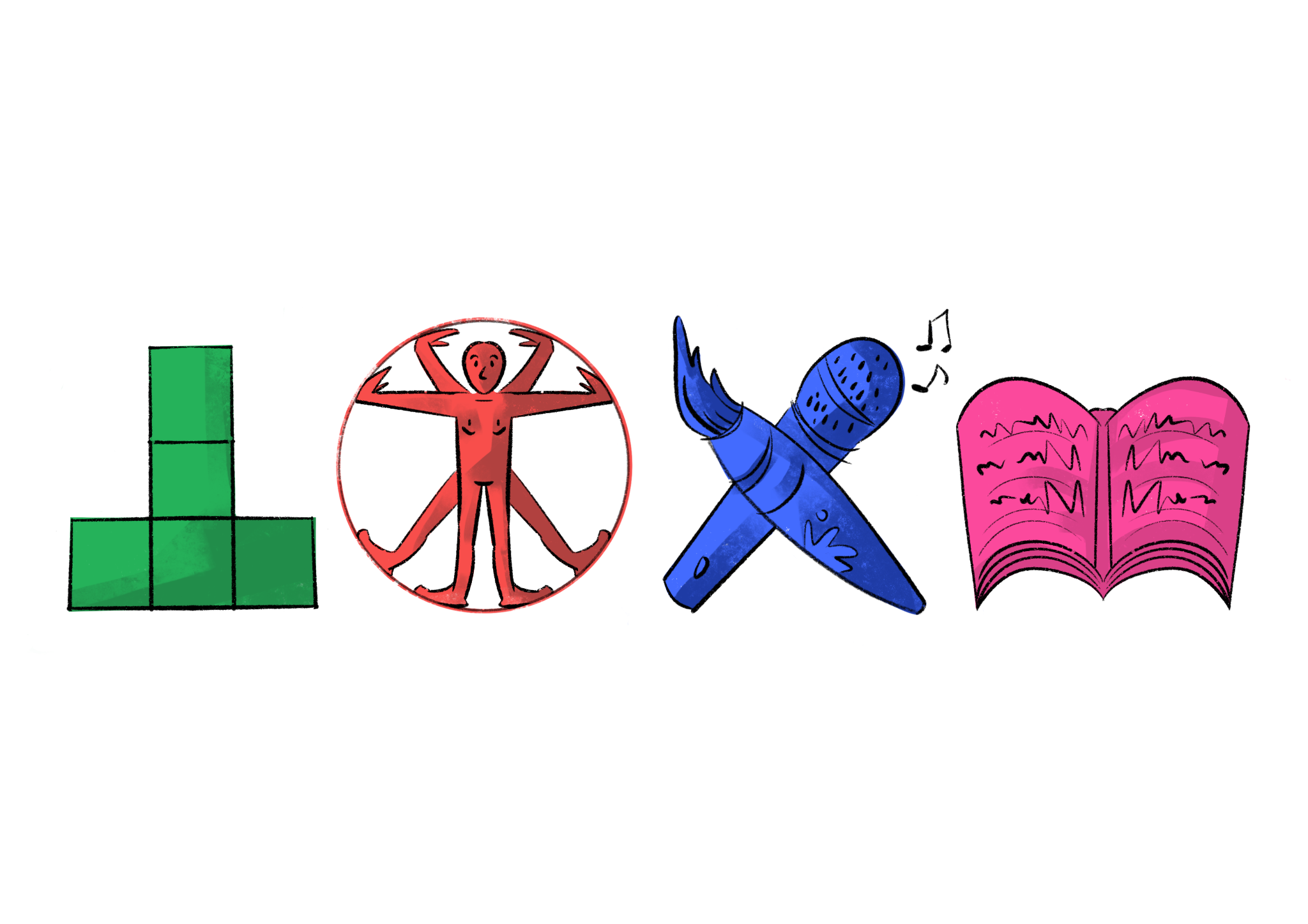 Ilustraciones personales: construcción, persona, creatividad y libro